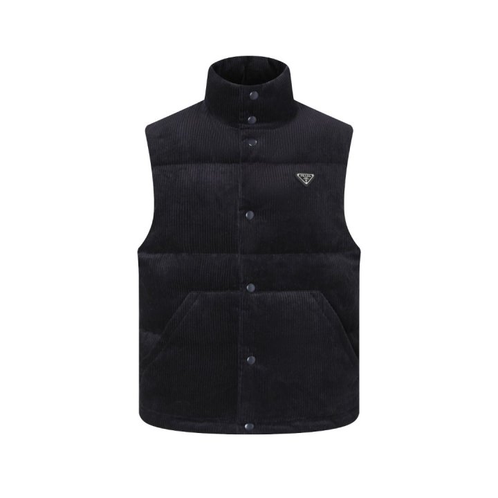 PRADA 프라다 코듀로이 다운 베스트