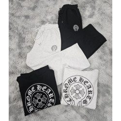 CHROME HEARTS 크롬하츠 크롬 나염 기모 후드&와이드 팬츠 세트