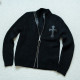 ●2월 판매 1위● CHROME HEARTS 크롬하츠 레더 크로스 집업 니트 가디건