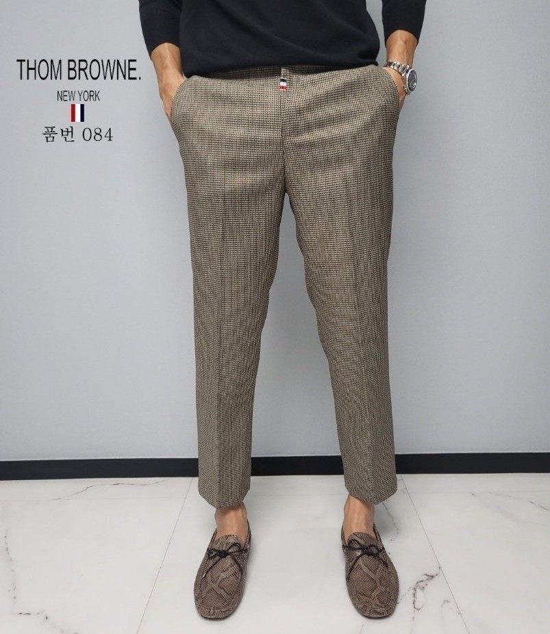 THOM BROWNE 톰브라운 타탄 체크 반밴딩 슬렉스(084)