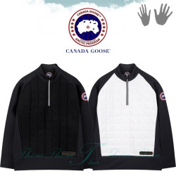 CANADA GOOSE 캐나다구스 사각 퀄팅 하프 집업