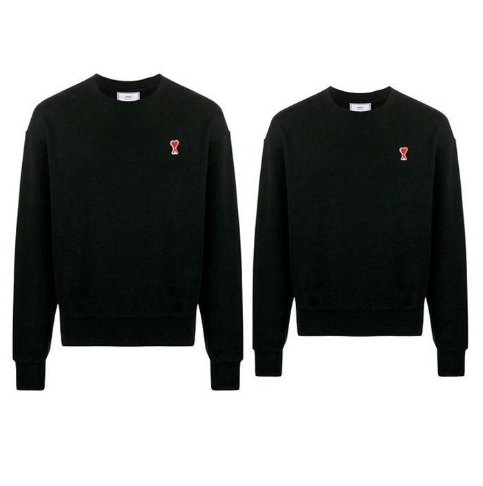 AMI 아미 스몰패치 커플 맨투맨