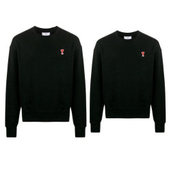 AMI 아미 스몰패치 커플 맨투맨