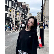 PRADA 프라다 트라이앵글 플레이트 울 니트