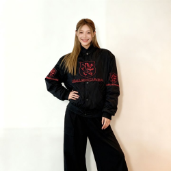 BALENCIAGA 발렌시아가 라이언 크럽 셔링 봄버 자켓