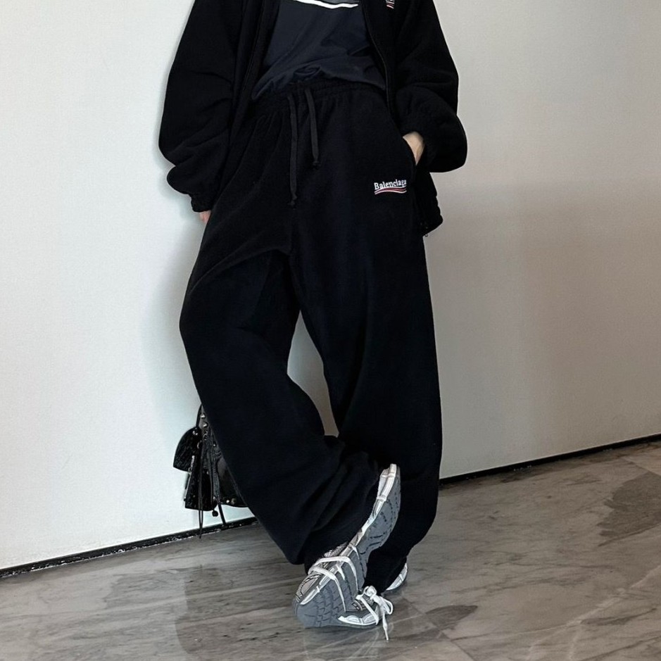 BALENCIAGA 발렌시아가 폴리티컬 캠페인 플리스 팬츠