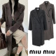 MIUMIU 미우미우 더블버튼 캐시미어 핸드메이드 코트