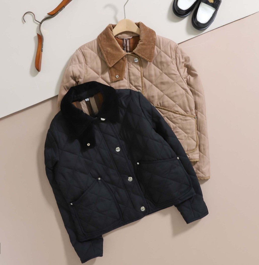 ●2월 판매 12위● BURBERRY 버버리 크롭 퀼팅 자켓