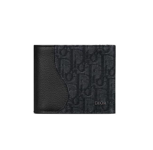 ●실사● 디올 오블리크 자카드 새들 컴팩트 반지갑