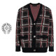 CHROME HEARTS 크롬하츠 캐시미어 체크 가디건 니트