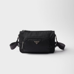 ●실사● 프라다 리나일론 및 사피아노 가죽 숄더 백