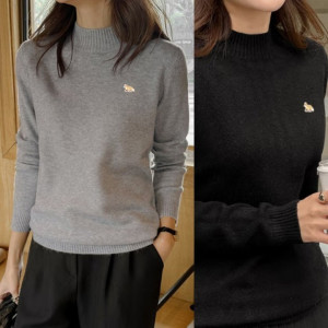 MAISON KITSUNE 메종키츠네 베이비폭스 반폴라 니트 7COLOR