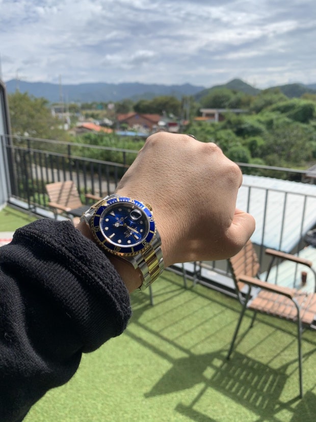 ●실사● 로렉스 서브마리너 청콤 40mm 스위스무브