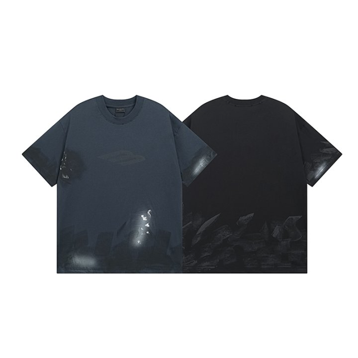 BALENCIAGA 발렌시아가 3180 3B 스포츠 아이콘 더티 구제 워싱 반팔