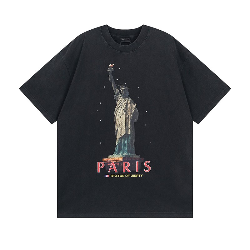 BALENCIAGA 발렌시아가 23119 파리 리버티 워싱 반팔