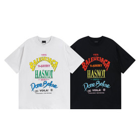 BALENCIAGA 발렌시아가 23130 던 로고 구제 워싱 반팔