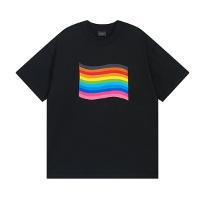 BALENCIAGA 발렌시아가 23136 레인보우 구제 워싱 반팔