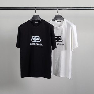 BALENCIAGA 발렌시아가 BB프린팅 코튼 반팔티